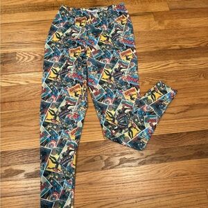 Her Universe Comic Print Leggings - Blue, Red, Yellow
